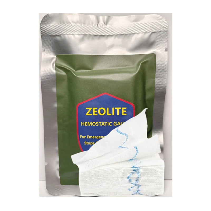 1Bag Hemostatic Kaolin Gauze Combat Emergency Trauma Z-Fold Soluble For Ifak Tactical Military First Aid Kit Medical Wound Oasis Select