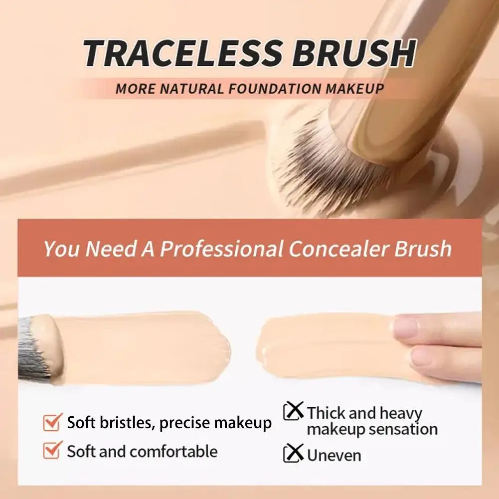 Mini Angled Concealer Brush – Under Eye & Nose Contour Makeup Brush Oasis Select