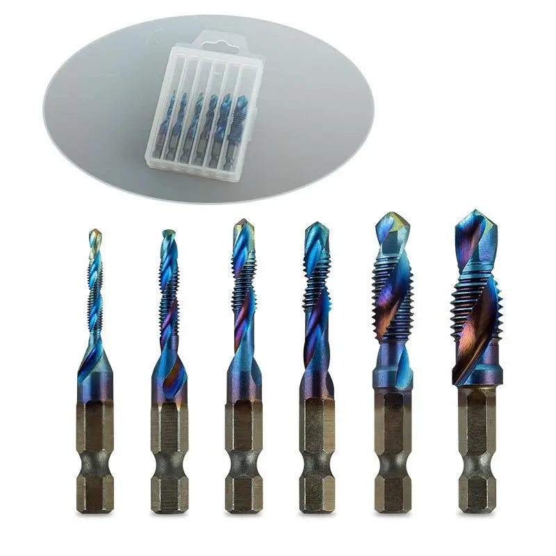 M3 M4 M5 M6 M8 M10 Hand Tools Hex Shank Titanium Plated HSS Screw Thread Metric Tap Drill Bits Screw Machine Compound Tap Oasis Select B3