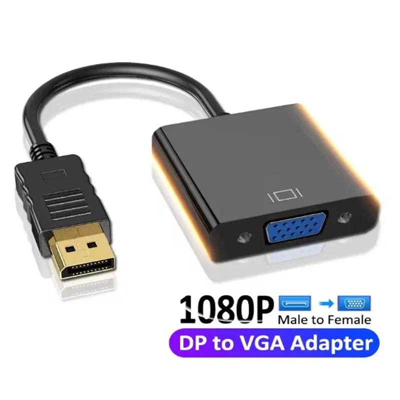 DisplayPort DP Male To VGA Female Converter Adapter Cable Display Port DP To VGA Cable For Projector DTV TV HDVD Laptop Cable Oasis Select DP To VGA