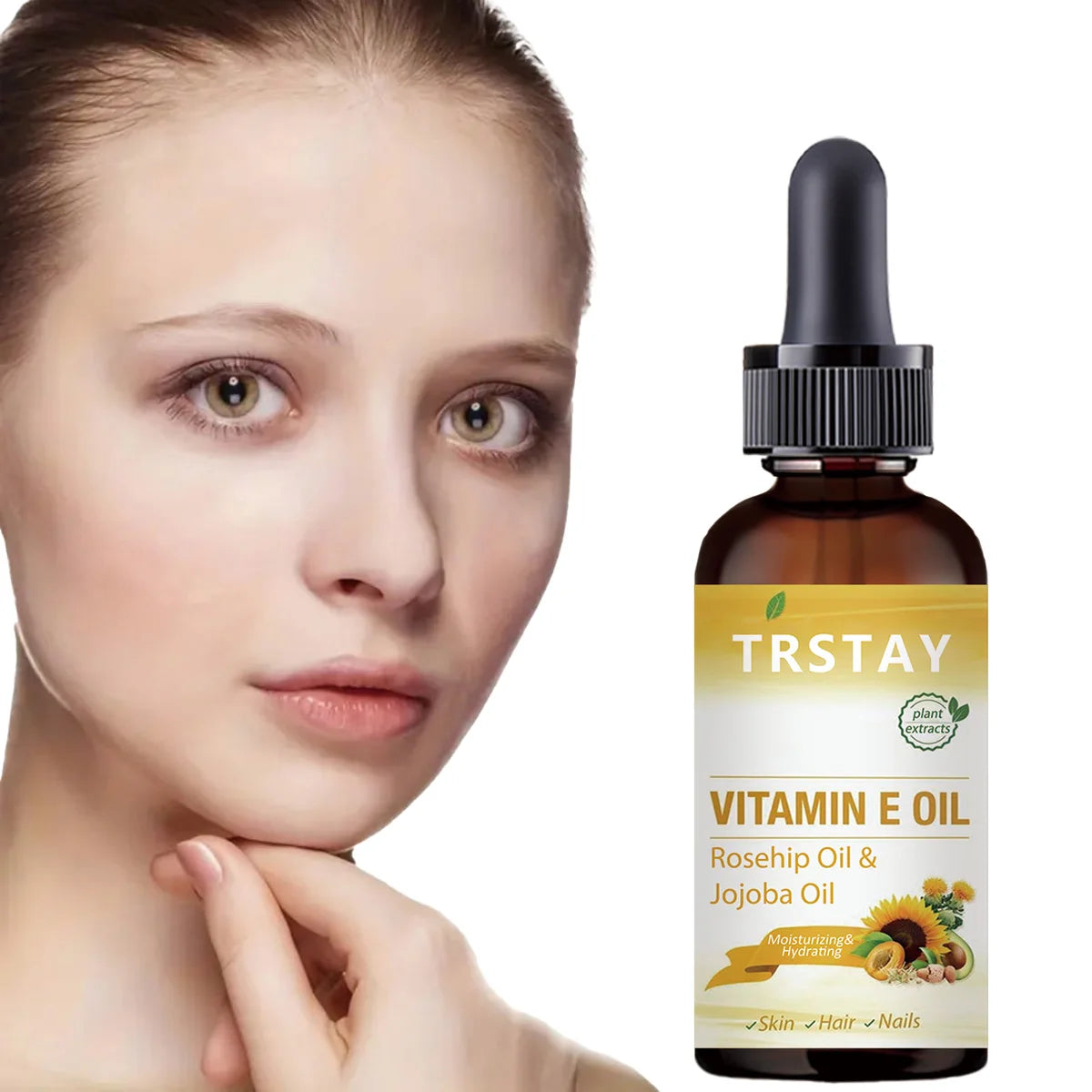 Botanical Extract Vitamin E Oil,Rosehip and Jojoba Oil Blend for Fast Absorption Facial Skin Protection Oasis Select 5ml