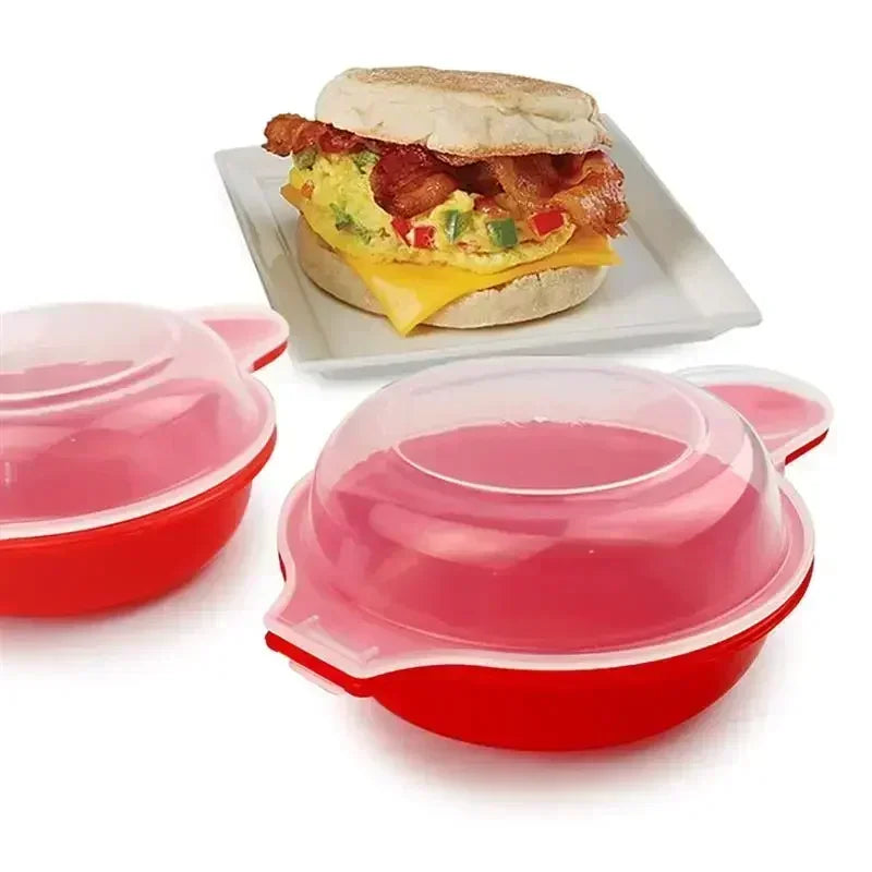 Microwave Easy Egg Cooker Executive Hamburger Tool Hamburger Omelette PP Manual Press 2 Pieces Oasis Select
