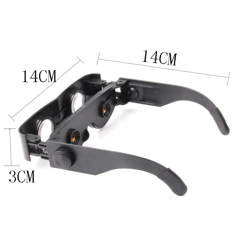 Glasses Fishing Focus Adjustable Professional Binoculars Telescope Magnifier Glasses Hands-Free Wearable For Theater TV Sight@#X Oasis Select 1pcs