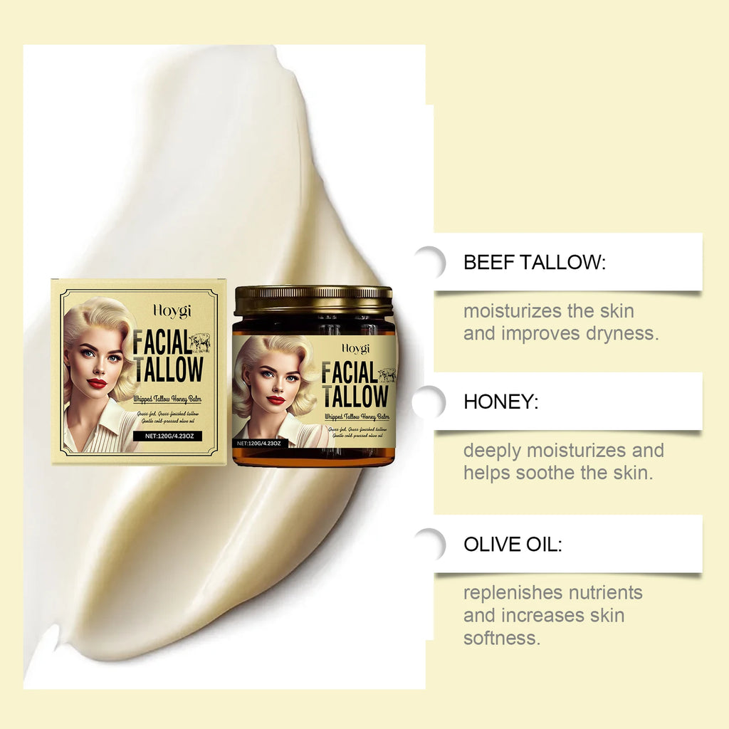 Tallow & Honey Face Cream – 48Hr Moisture, Dry & Sensitive Skin