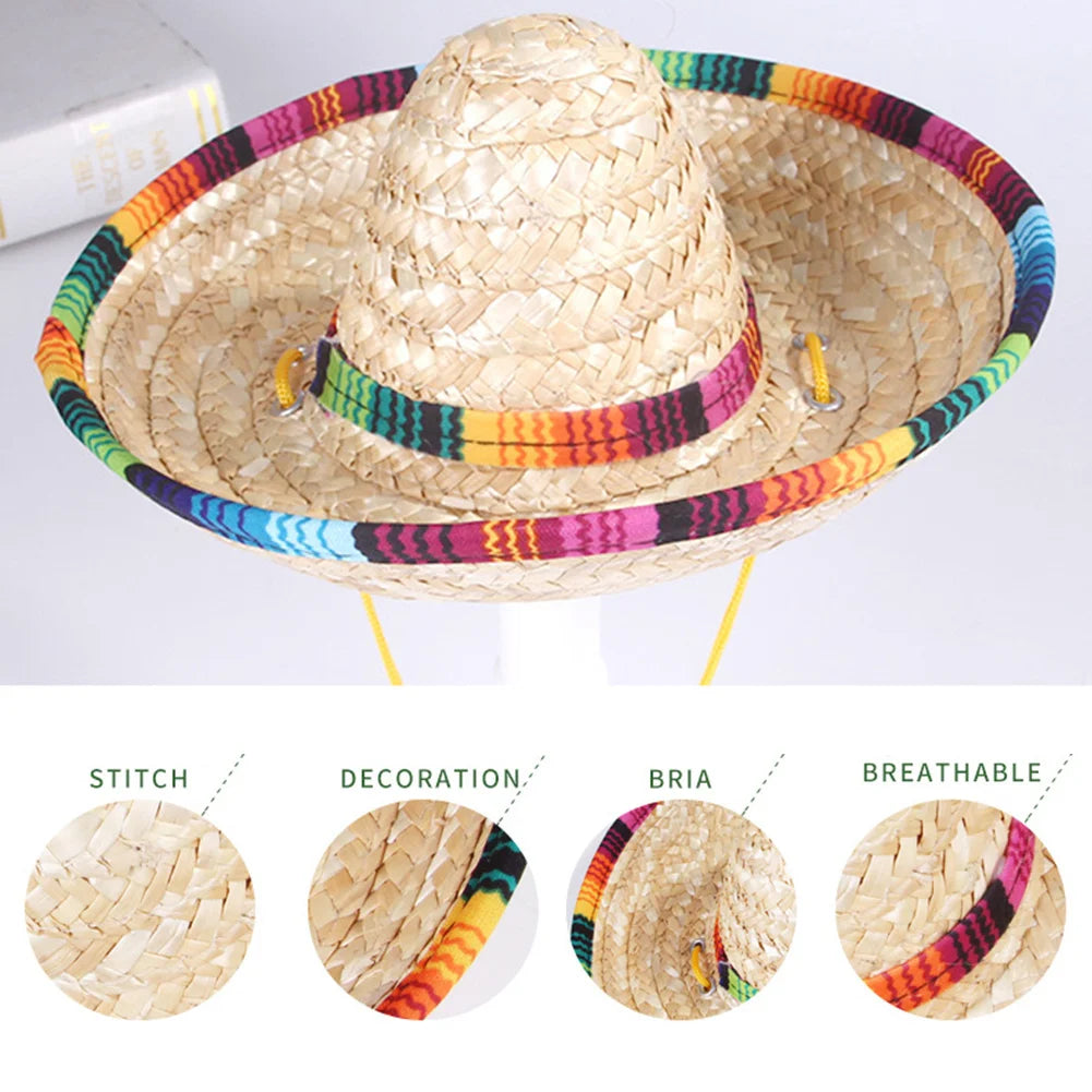 Cute Mexican Small Hat Hair Hoops Colorful Party Hats Headbands Festival Headdress Performance Props Halloween Party Supplies Oasis Select