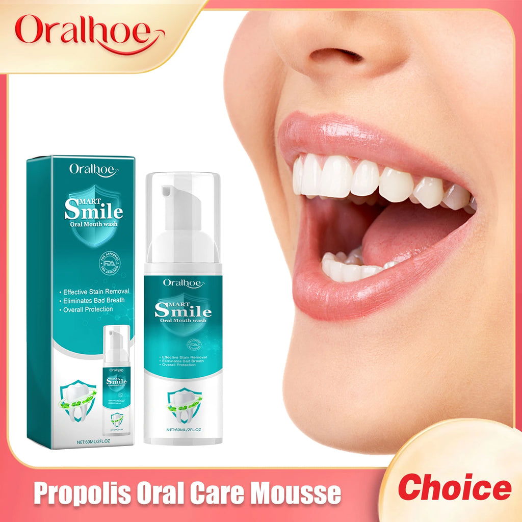 Oralhoe Propolis Oral Care Mousse Deep Clean Remove Yellowing Freshing Hygiene Keep Bleaching Teeth W-hitening Toothpaste Mousse Oasis Select