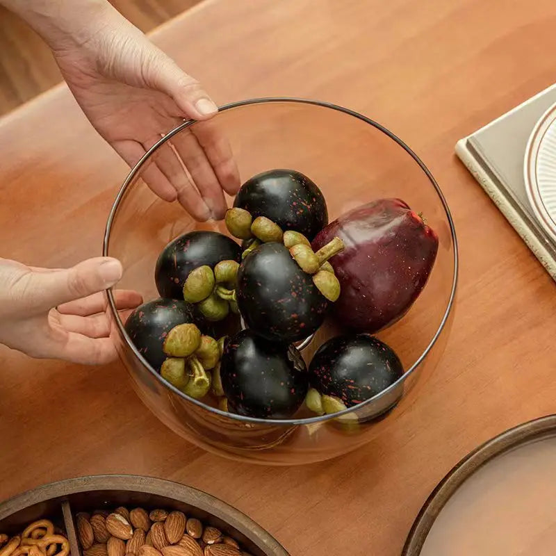 Glass Fruit Tray High-end Living Room Household Tray Storage Box Snacks Candy Dry Fruit Tray Oasis Select