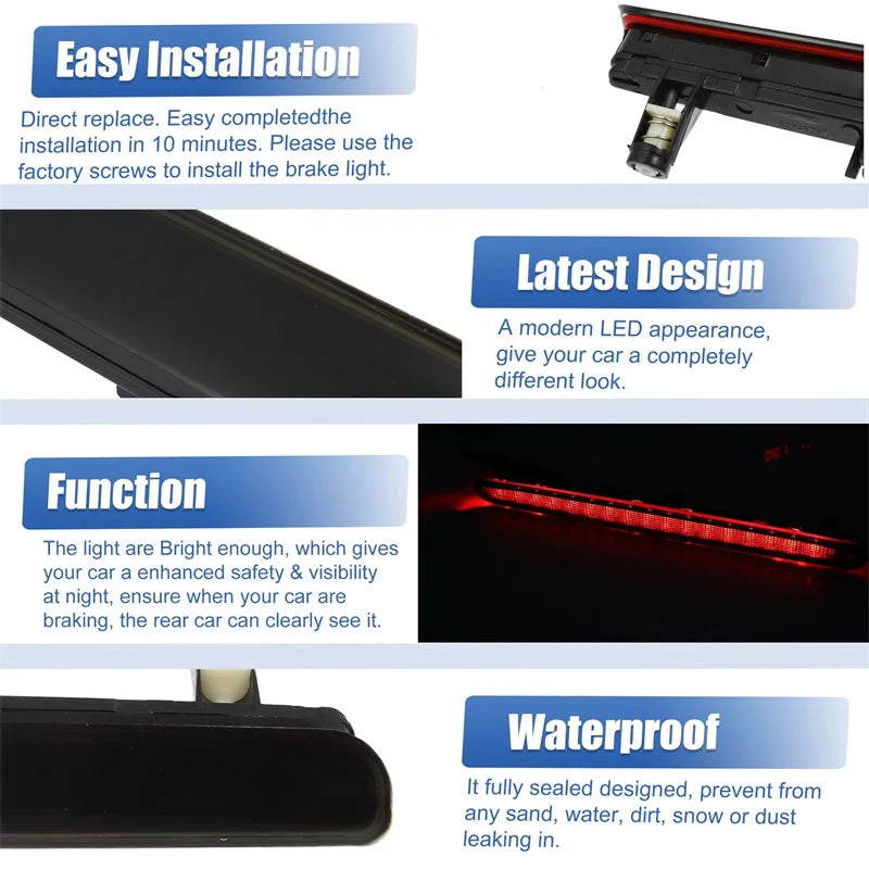 Third Brake Light For VW Transporter T5 2003-2015 7E0945097A LED High Level Mount Additional Rear Tail Stop Signal Warning Lamp Oasis Select