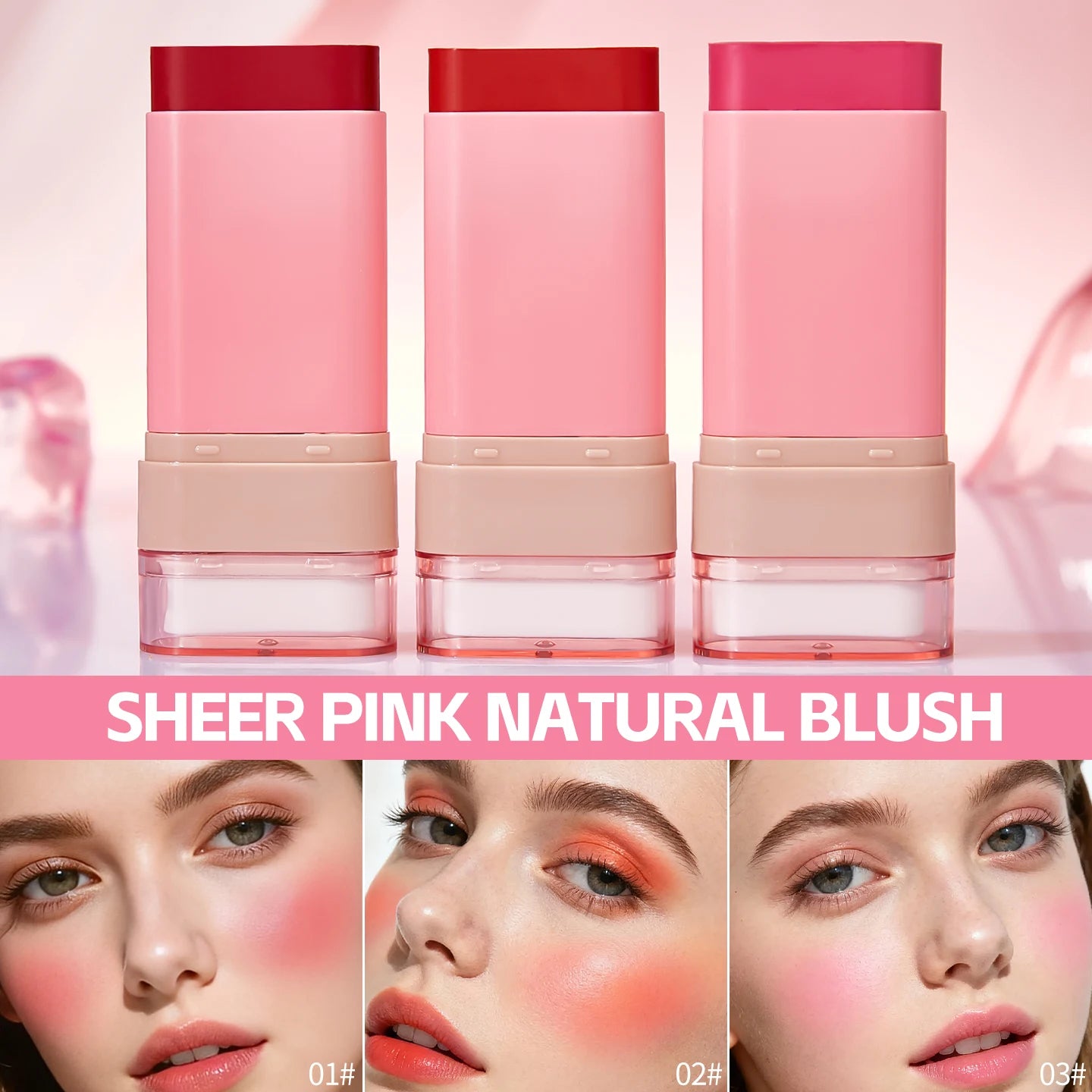 Natural Blush Stick – Long-Lasting & Lightweight Cheek Color Blush Stick Oasis Select