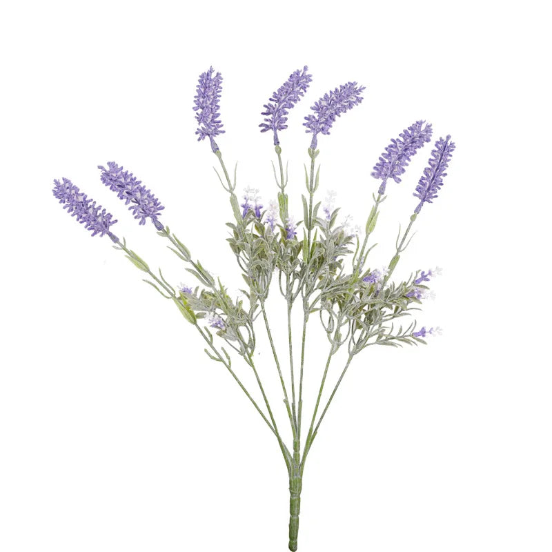 1pcs Fake Flowers Artificial Lavender Faux Plastic Plants for Home Decor Wedding Kitchen Garden Patio Porch Window Box Oasis Select