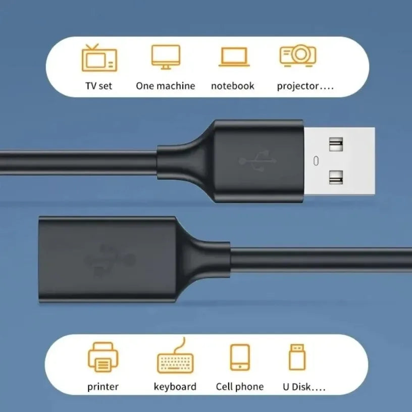 USB Extension Cable USB 2.0 Extension Cable Male To Female Data Cable Suitable for PC TV USB Mobile Hard Disk Cable Oasis Select