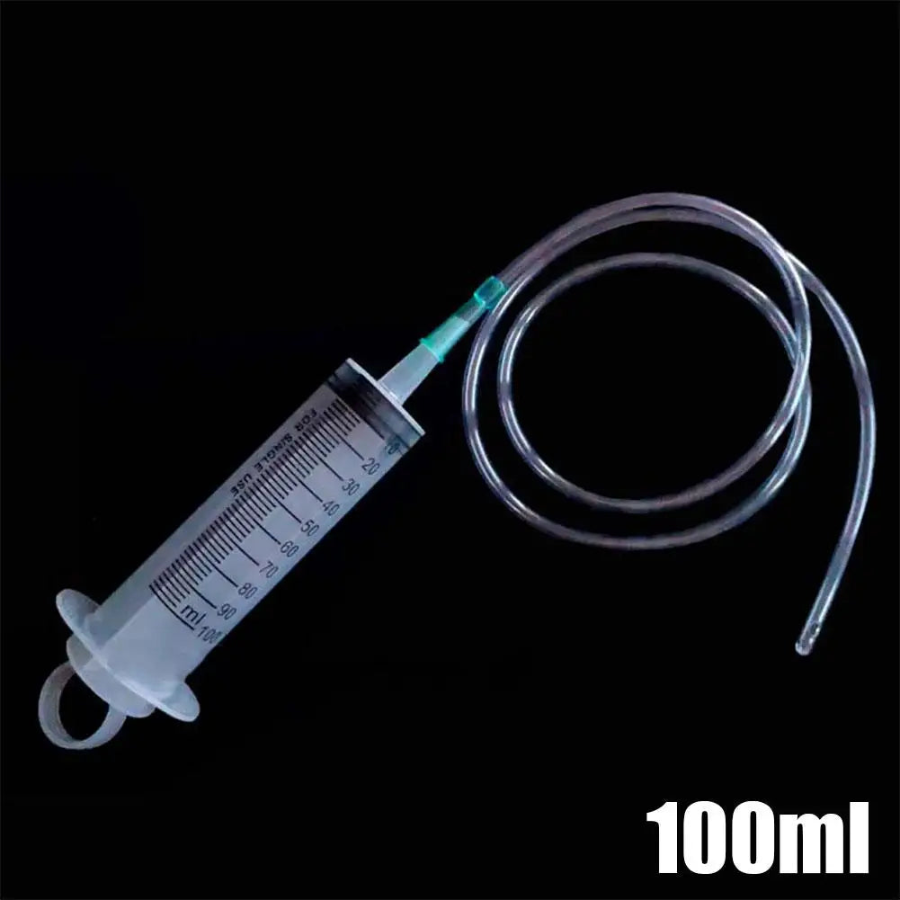 100/300/550ml Syringe Large Syringes Reusable Needle Barrel Oil Pump with Scale Oil Suction Vacuum Syringe Pistol Pump Extractor Oasis Select 100ml