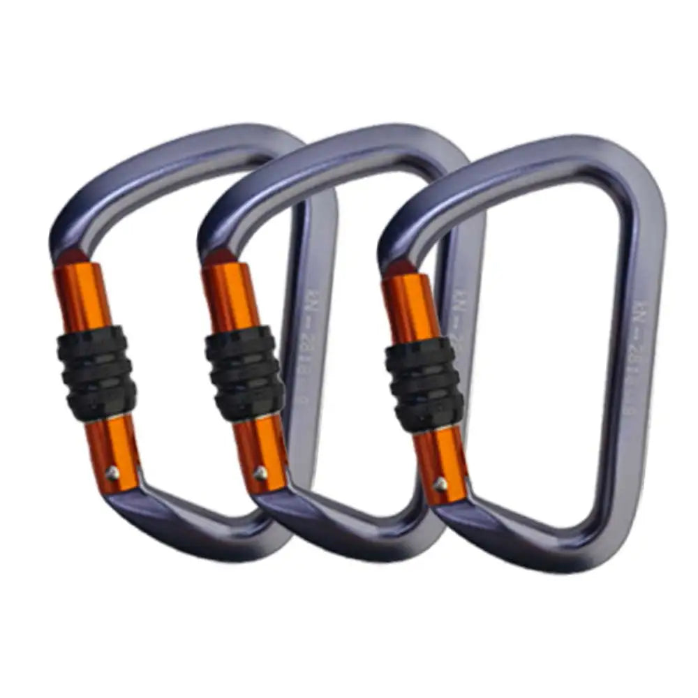 28kN Big D Screw Gate Carabiner Rock Climbing Mountain Landing Hook High Altitude Clip Aluminum Alloy Safety Buckle Equipment Oasis Select Gray 3