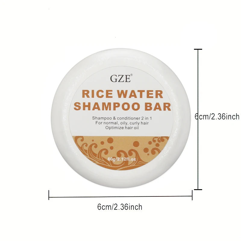 GZE Rice Water Shampoo Bar & Solid Conditioner | All Hair