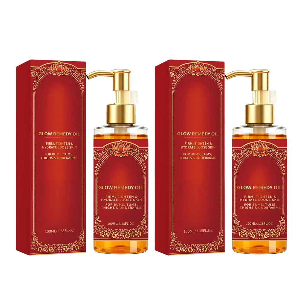 Glow Remedy Firming Body Oil Hydrates Dry Loose Skin Tightens Belly Butt Thighs Underarms Improves Sagging Skin Body Massage Oil Oasis Select 2pcs