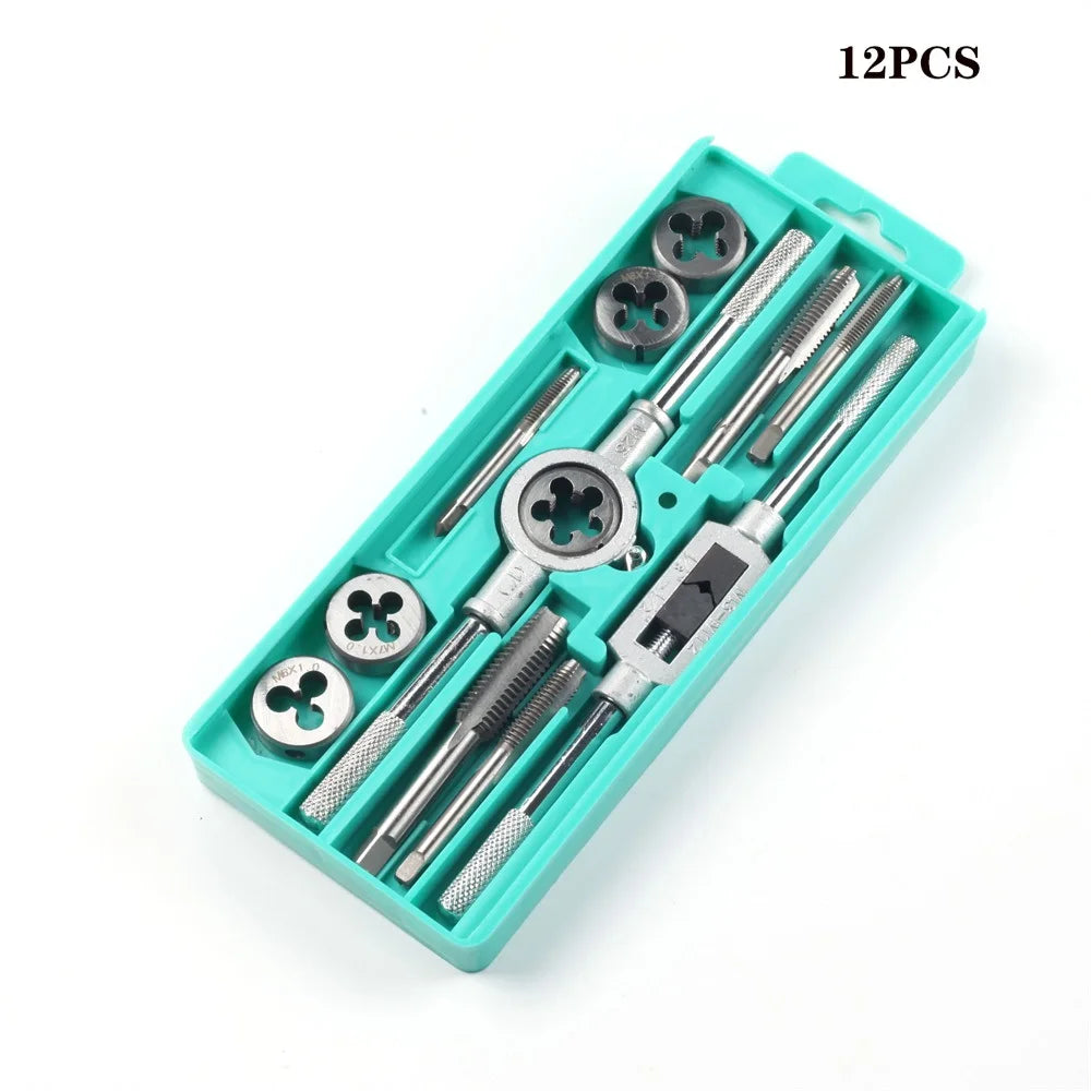 Metric Tap & Die Set 8/12/20Pcs M3–M12 Thread Cutting Kit Tap & Die Set Oasis Select 12pcs