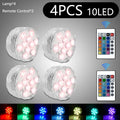 RGB Submersible LED Lights – 10 LED, IP68, Remote Control Underwater LED Light Oasis Select 4 Light 2 Remote