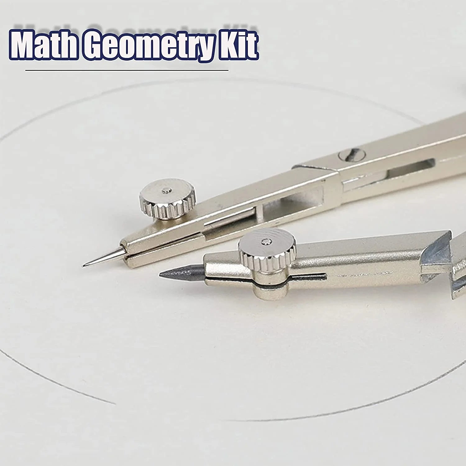 Geometry Drawing Tool Set Compass Ruler Protractor Set Math Drafting Stationery Metal Geometry Kit for Engineers Students Oasis Select