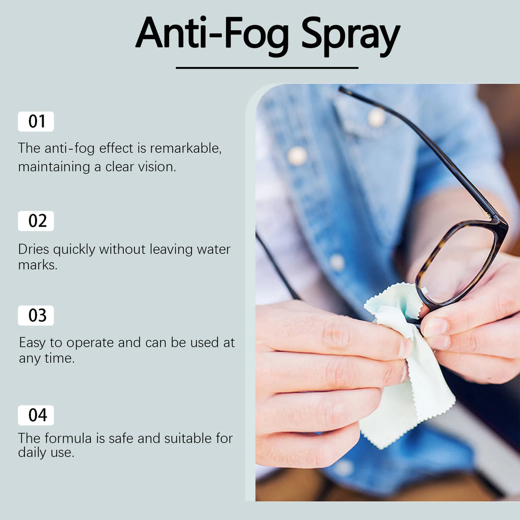 Eyeglass Cleaning Fluid Anti Fog Glasses Cleaning Lenses Remove Scratches Fingerprint Clear Vision Waterproof Portable Defogger Oasis Select