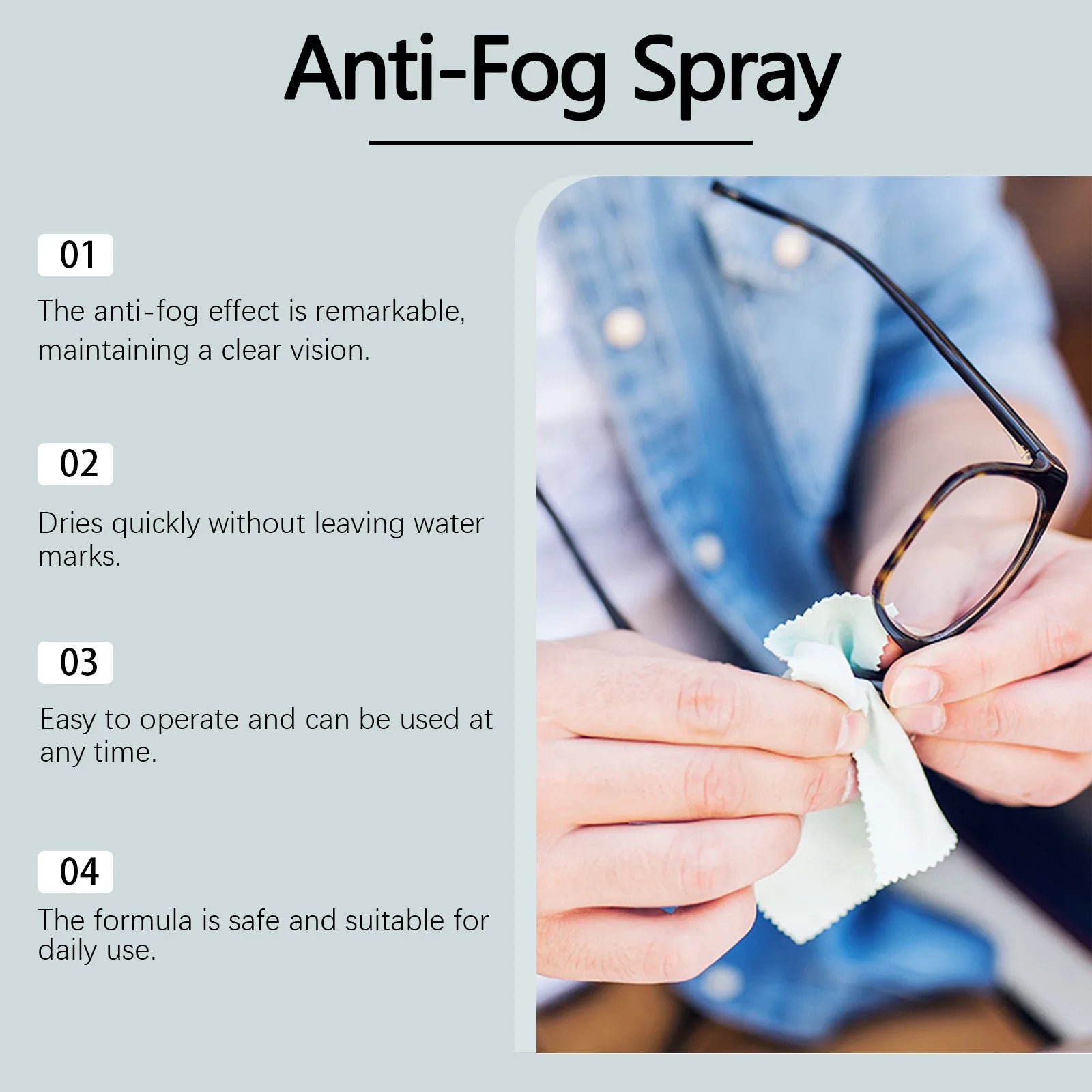 Eyeglass Cleaning Fluid Anti Fog Glasses Cleaning Lenses Remove Scratches Fingerprint Clear Vision Waterproof Portable Defogger Oasis Select