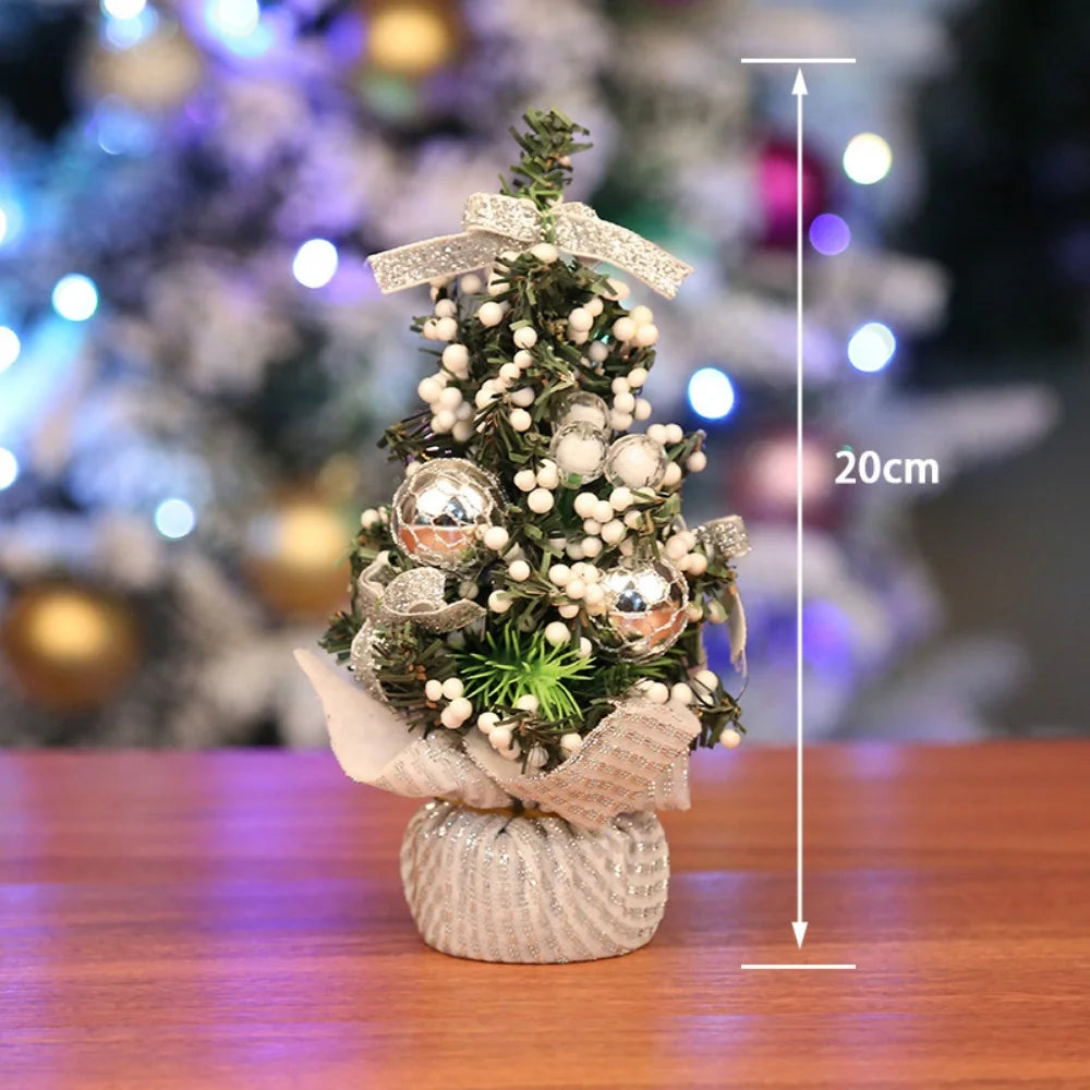 Mini Artificial Christmas Tree Tabletop Ornament | Desk Decor