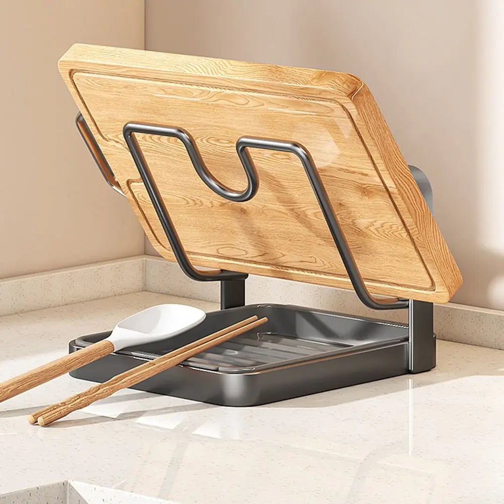 Double Layer Pot Lid Rack & Cutting Board Organizer | Non-Slip