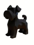 Schnauzer Dogs Figurines Resin Dogs Statue Minimalist desktop Ornaments Home Decoration for Living Room Bedroom Office Pets Gift Oasis Select black