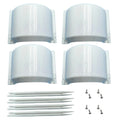 4 Pcs Sprinkler Head Protectors With Insert Rod For Garden Irrigation Systems Prevent Overspray And Damage To Vehicles Oasis Select White