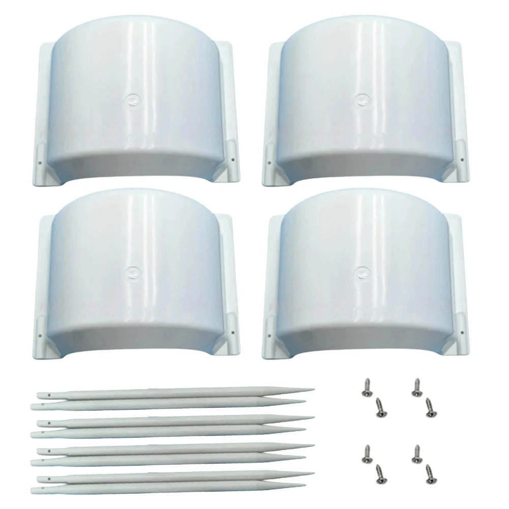 4 Pcs Sprinkler Guards PP Material Splashproof Shield For Irrigation System Lawn Garden Water Conservation Protection Cover Oasis Select White