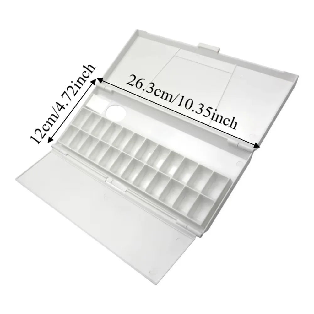 Foldable Watercolor Pigment Box Easy Open Artist Student Color Mixing Compartments Color Display Painting Tools Oasis Select