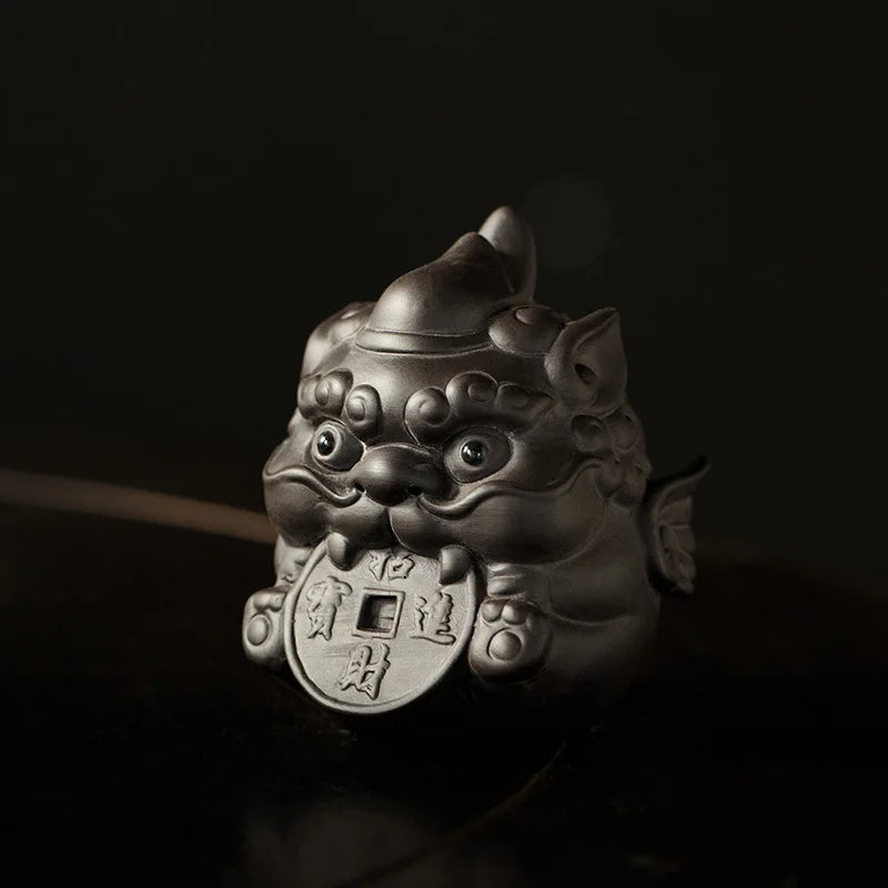 Lucky Purple Clay Cute Pixiu Tea Pet Ornament Premium Nurturable