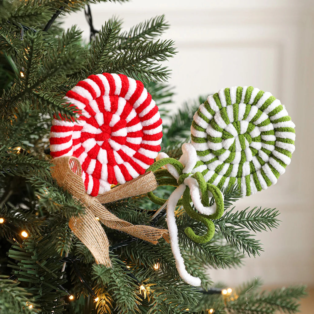 Plush Candy Lollipop Christmas Tree Ornament | Holiday Décor