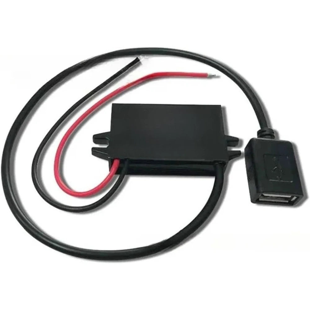 DC/DC 12V 24V To 5V 3A Buck Converter Charger Car DC Step Down Voltage Regulator Waterproof For Car Lighting (to 5V USB Install) Oasis Select