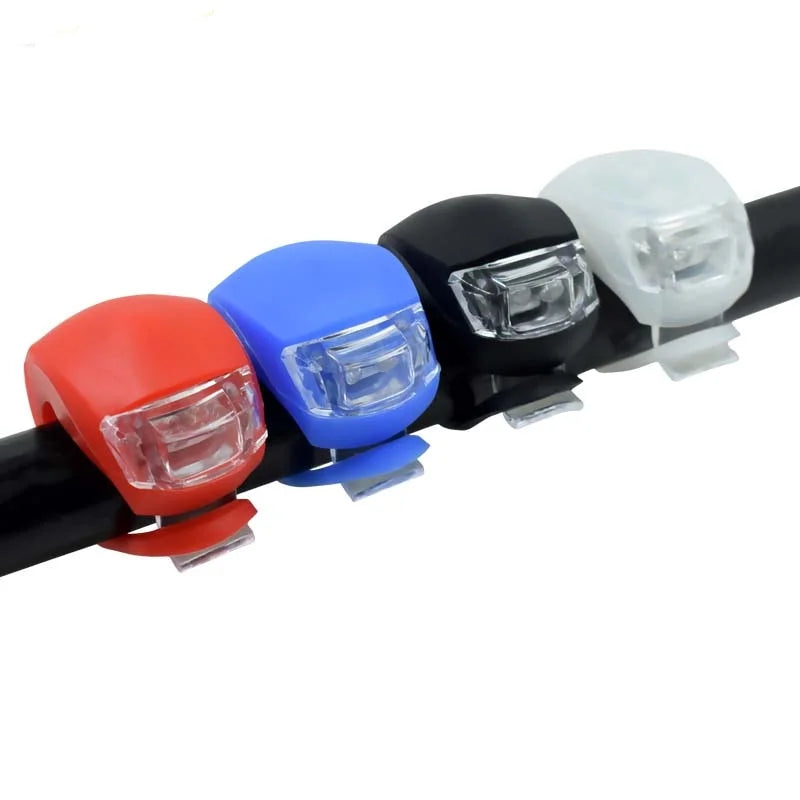 Silicone Bike Light Bicycle Light Front Lamp Bike Lantern Waterproof Bicycle LED Flashlight Lantern Tail Light For Dropshipping Oasis Select