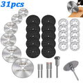 31pc Cutting Discs HSS Circular Saw Mini Drill Rotary Tool Multi-Size Blades for Cutting Metal, Wood, Stone, PVC Oasis Select Default Title