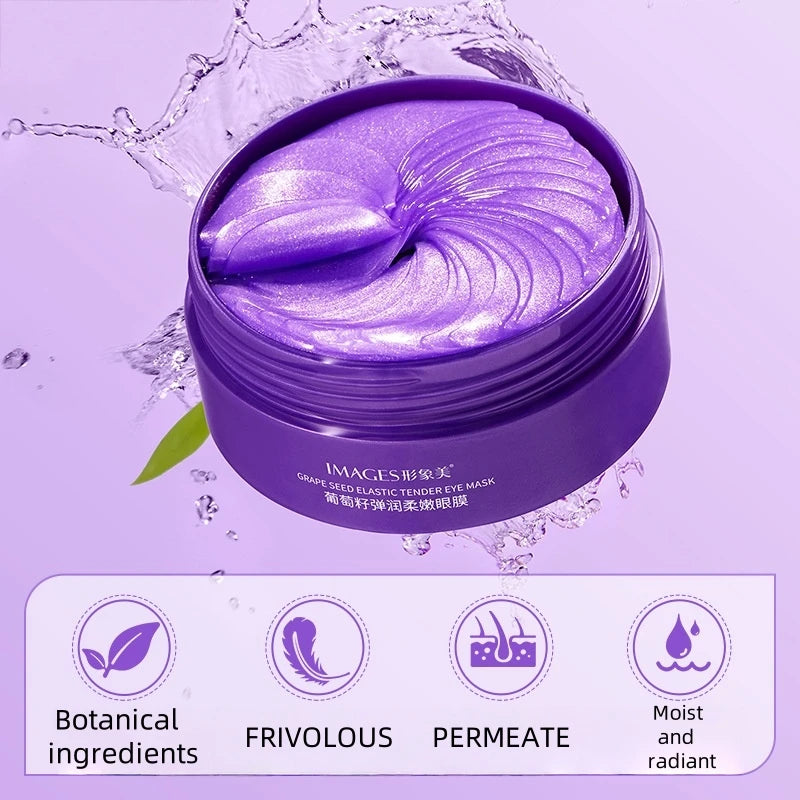 60 Grape Seed Hydrating Eye Patches – Collagen & Witch Hazel Eye Care Patches Oasis Select Default Title