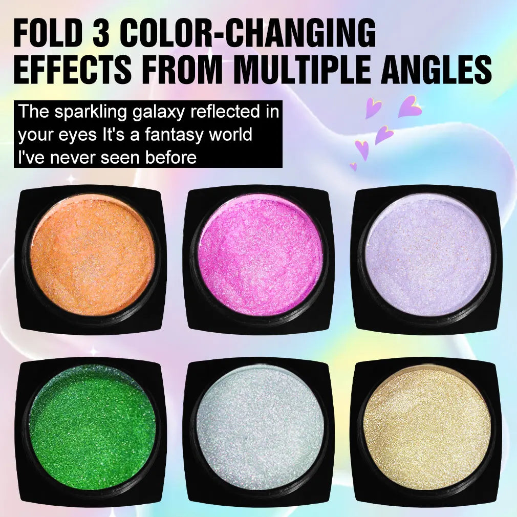 Chameleon Multichrome Eyeshadow – Color-Shifting Pressed Pigment