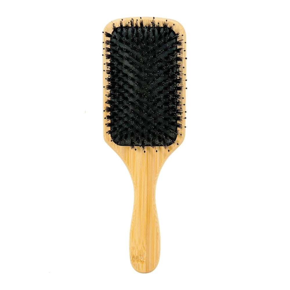 Bamboo Air Cushion Hair Brush – Natural Bristle Detangler Air Cushion Hair Brush Oasis Select 887-2b-Logcolor-02