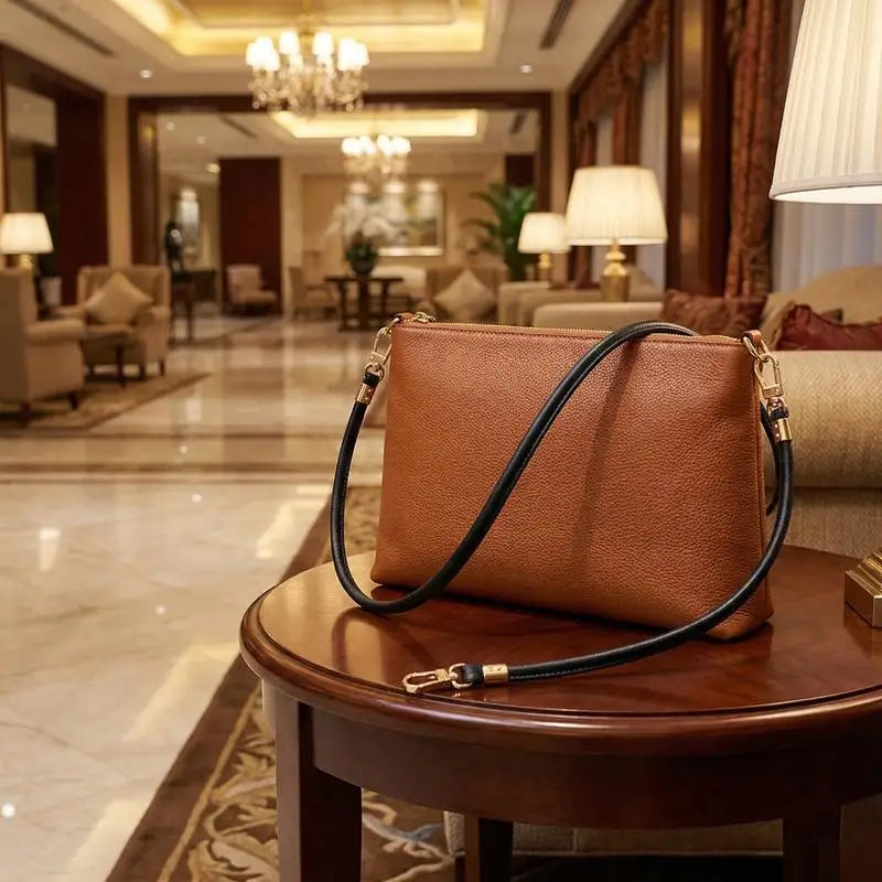 Pu Leather Round Bag Strap Fashion Replaceable Single Shoulder Crossbody Bag With Phone Case Lanyard Oasis Select