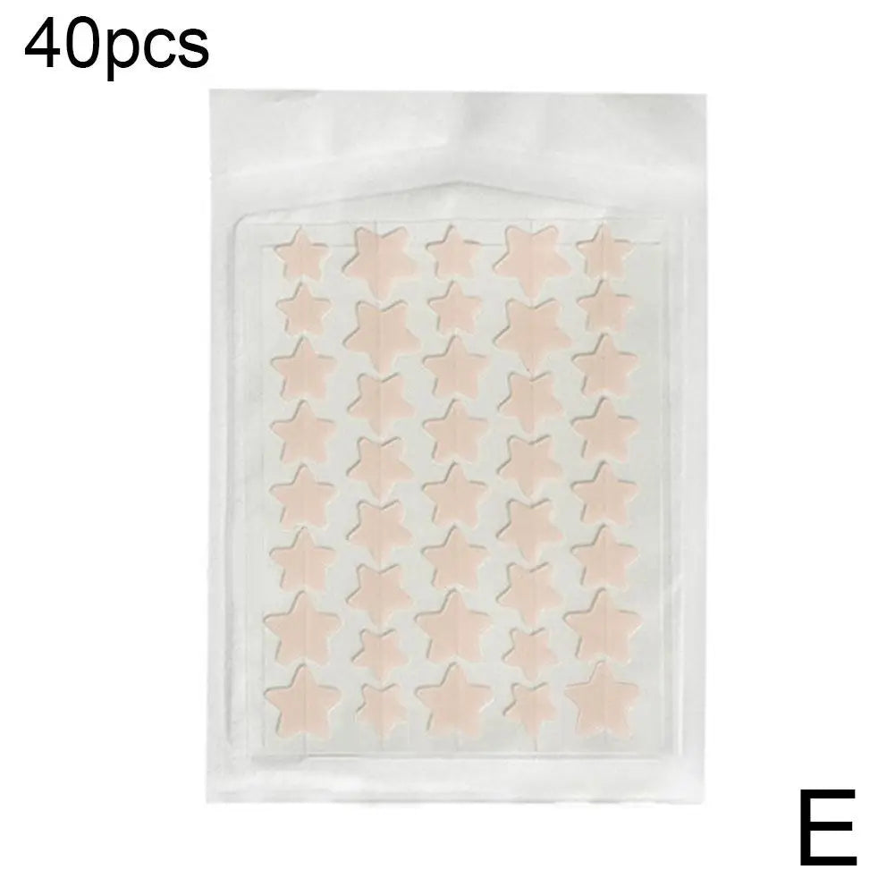 35/40Pcs Colorful Cute Star Heart Shaped Acne Treatment Sticker Invisible Acne Cover Pimple Patch Skin Care Oasis Select skin 40 counts