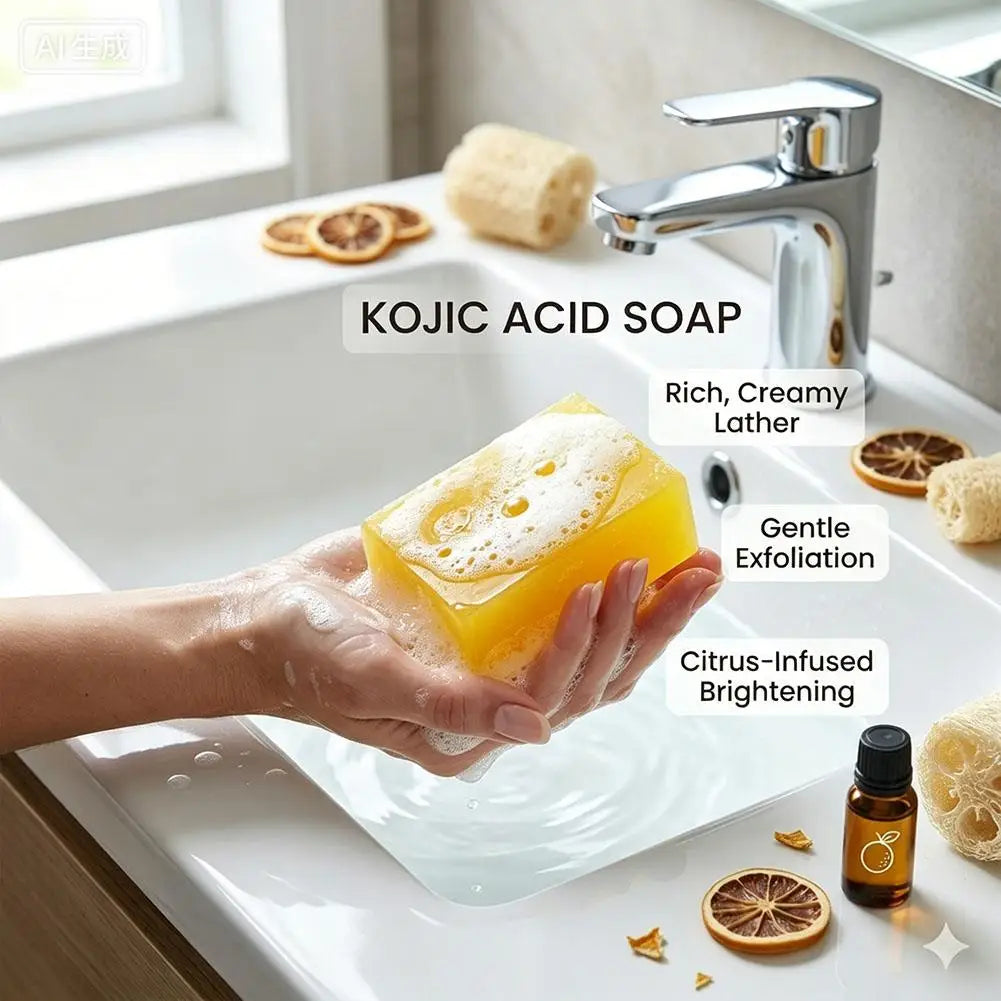1/2Pack Kojic Acid Soap Handmade Soap Bar with Vitamin C, Retinol & Collagen, Skin Care Cleansing Dark Spot for Body & Face Wash Oasis Select
