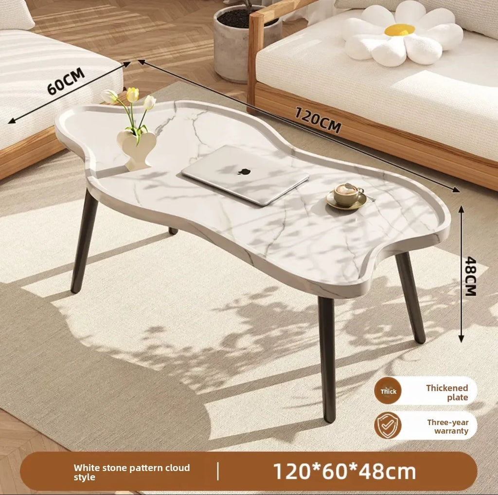 Multi-functional Cloud coffee table living room home sofa side table modern table sturdy and durable Oasis Select White stone 120