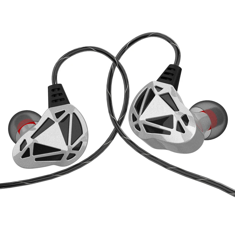 QKZ AK7 Copper Driver Wired Earphones HiFi Bass Stereo Super Clear Gaming Headset Music Sport 3.5mm AUX In Ear Earbuds With MIC Oasis Select AK7 Silver 3.5MM