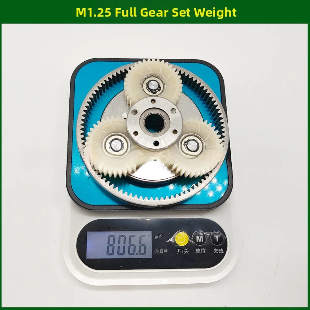 M1.25 90 Tooth Outer Ring Gear 124mm For 750W 1000W E Bike Scooter Motor Steel Large Ring Gear Electric Bicycle Parts Silver Oasis Select