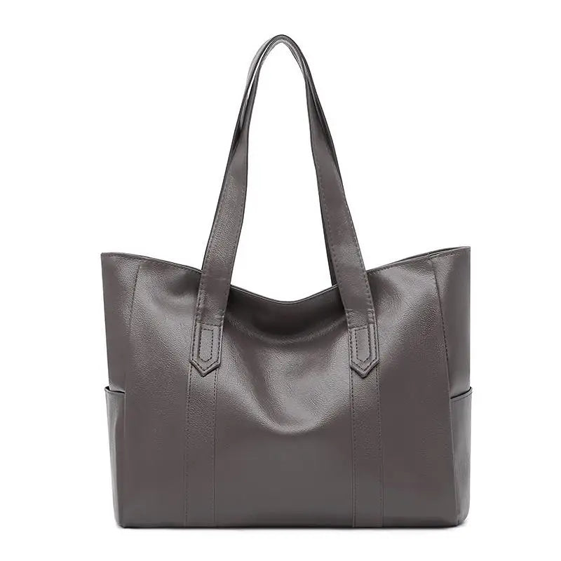 Women's Large Capacity PU Leather Tote Shoulder Crossbody Bag