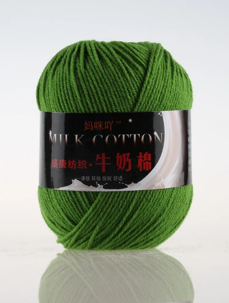 DIY Three Strands Graded Section Dyed Wool Medium Fine Cotton Thread Hand Crochet Doll Milk Cotton Thread Crochet Yarn Oasis Select 32 1