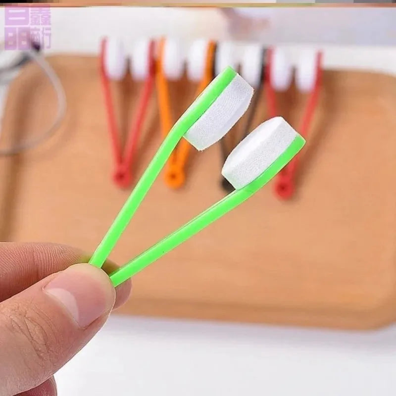 1/2/5pcs Portable Mini Glasses Cleaning Brush Multifunctional Mini Brush Microfiber For Sunglasses Wipe Cleaner Accessory Tools Oasis Select