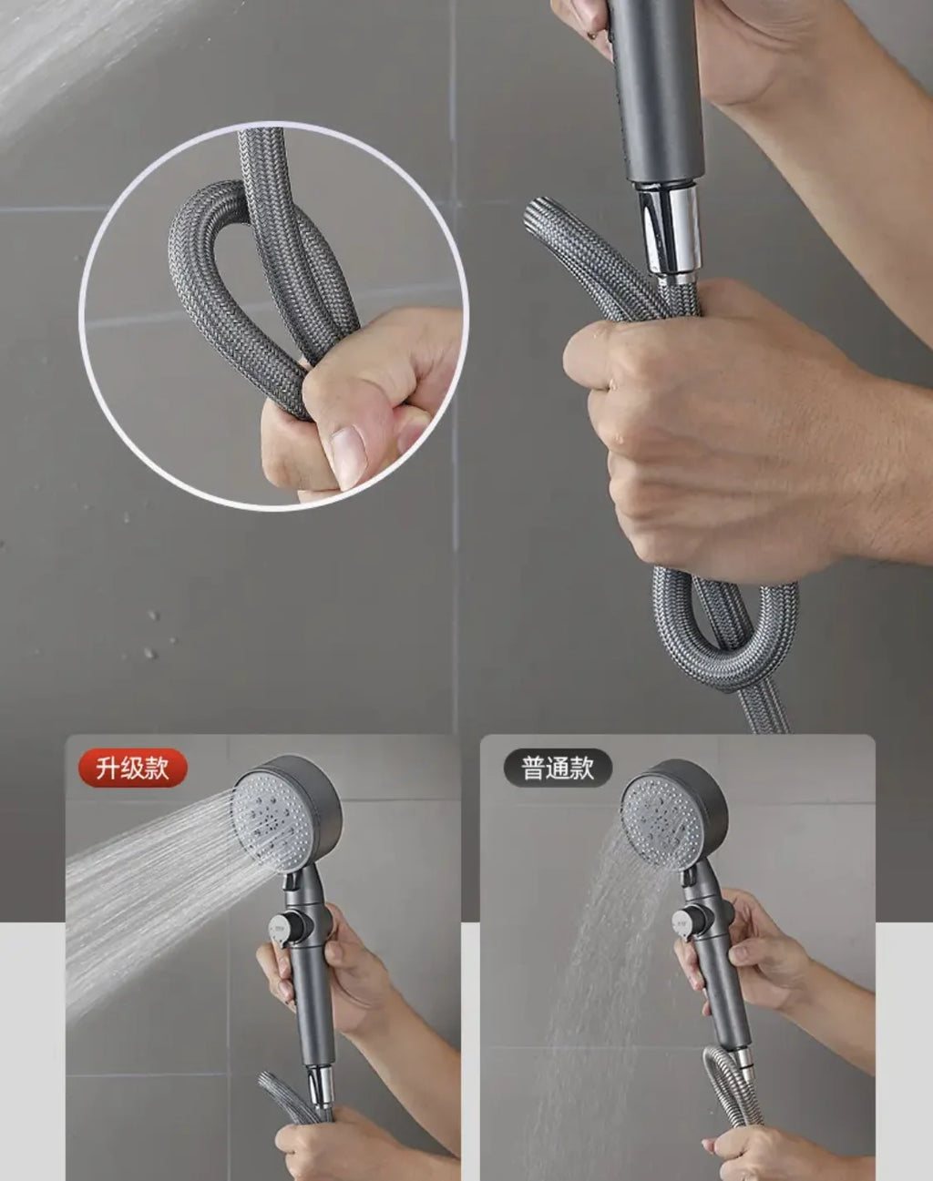 Anti Winding Handheld Shower Hose GI/2 Flexible Shower Tube High Pressure Universal Interface Bath Shower Nylon Pipe Oasis Select