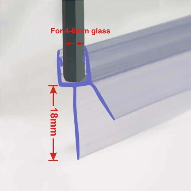 Bath Shower Screen Door Seal Strip 4-6mm Rubber Glass Door Weatherstrip Portable Up to 30mm Window Glass Accessories Household Oasis Select 18mm Gap 1pcs 50cm For 4-6mm glass