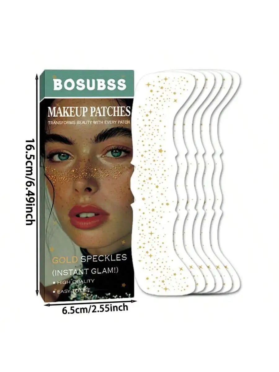 6/3 pieces/set - Gold/Silver Star Flashpoint Facial Tattoo Stickers Easy to Apply Natural Freckle Makeup Decoration Essential Oasis Select